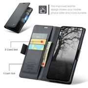 For OPPO Reno12 F /12 FS 5G CaseMe 023 Butterfly Buckle Litchi Texture RFID Anti-theft Leather Phone Case(Black)