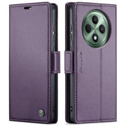 For OPPO Reno12 F /12 FS 5G CaseMe 023 Butterfly Buckle Litchi Texture RFID Anti-theft Leather Phone Case(Purple)
