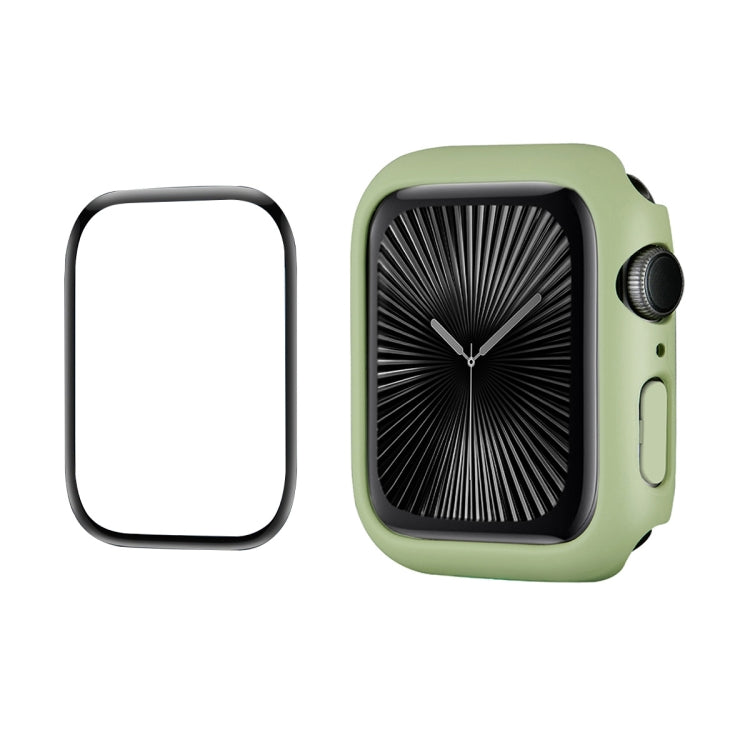 For Apple Watch Series 10 42mm ENKAY Hat-Prince 2 in 1 Solid Color PC Watch Case with Full Coverage PMMA Soft Film(Light Green) - free shipping - PMc TechLife - Order now!