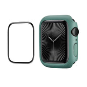 For Apple Watch Series 10 42mm ENKAY Hat-Prince 2 in 1 Solid Color PC Watch Case with Full Coverage PMMA Soft Film(Green)