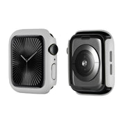 For Apple Watch Series 10 42mm ENKAY Hat-Prince 2 in 1 Solid Color PC Watch Case with Full Coverage PMMA Soft Film(Light Grey)