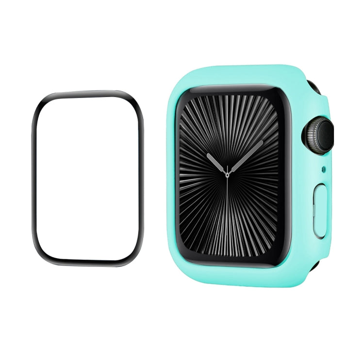 For Apple Watch Series 10 42mm ENKAY Hat-Prince 2 in 1 Solid Color PC Watch Case with Full Coverage PMMA Soft Film(Light Blue) - free shipping - PMc TechLife - Order now!