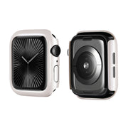 For Apple Watch Series 10 42mm ENKAY Hat-Prince 2 in 1 Solid Color PC Watch Case with Full Coverage PMMA Soft Film(Silver)