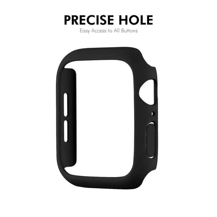 For Apple Watch Series 10 46mm ENKAY Hat-Prince 2 in 1 Solid Color PC Watch Case with Full Coverage PMMA Soft Film(Dark Blue) - free shipping - PMc TechLife - Order now!