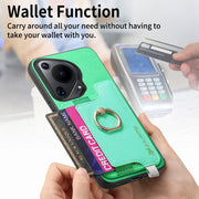 For Huawei Pura 70 Pro Retro Magsafe Cross Leather Ring Holder Card Bag Phone Case(Green)