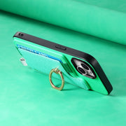 For Huawei Pura 70 Pro Retro Magsafe Cross Leather Ring Holder Card Bag Phone Case(Green)