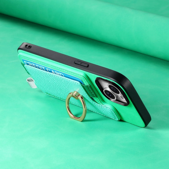 For Huawei Pura 70 Pro Retro Magsafe Cross Leather Ring Holder Card Bag Phone Case(Green)