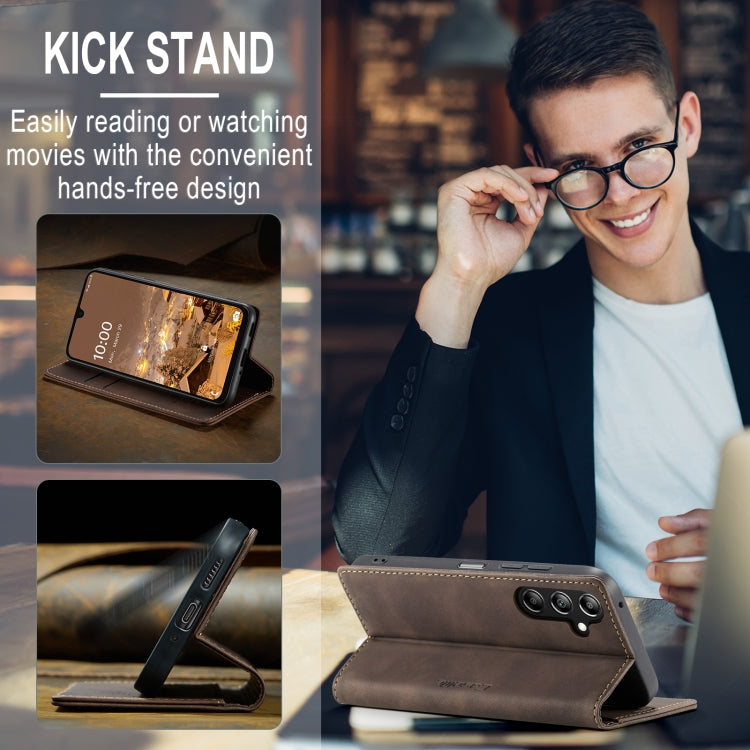 For Samsung Galaxy A16 5G CaseMe 013 Multifunctional Horizontal Flip Leather Phone Case(Coffee) - free shipping - PMC Jewellery - Order now!