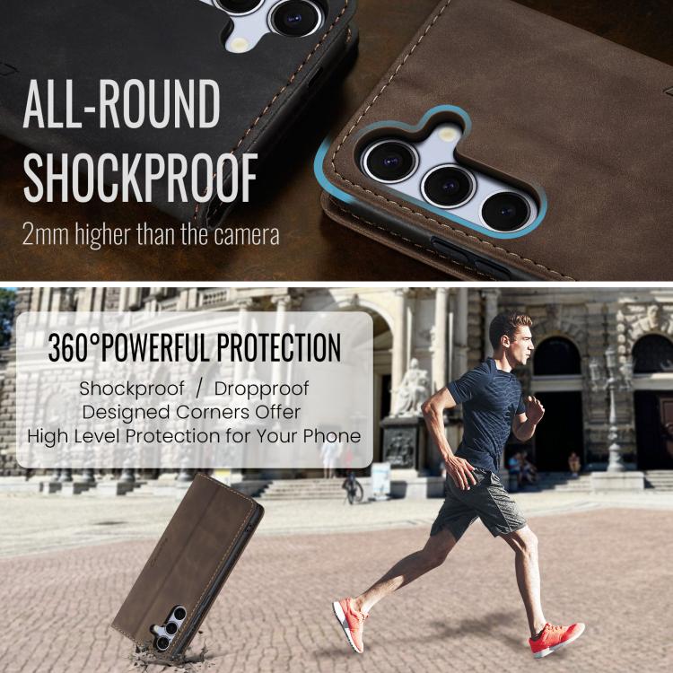 For Samsung Galaxy S25 5G CaseMe 013 Multifunctional Horizontal Flip Leather Phone Case(Coffee) - free shipping - PMC Jewellery - Order now!