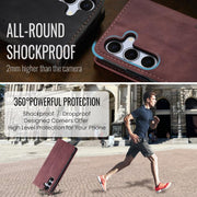 For Samsung Galaxy S25 5G CaseMe 013 Multifunctional Horizontal Flip Leather Phone Case(Red) - free shipping - PMC Jewellery - Order now!
