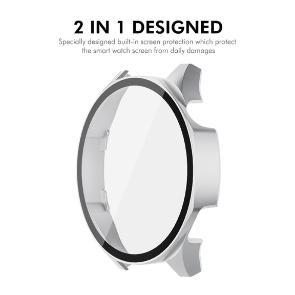 For Huawei Watch GT 5 46mm ENKAY Hat-Prince Tempered Glass Film Integrated PC Watch Case(Silver)