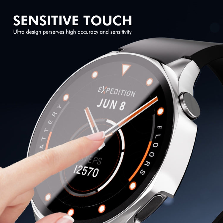 For Huawei Watch GT 5 46mm ENKAY Hat-Prince Tempered Glass Film Integrated PC Watch Case(Silver)