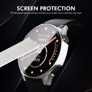 For Huawei Watch GT 5 46mm ENKAY Hat-Prince Tempered Glass Film Integrated PC Watch Case(Silver)
