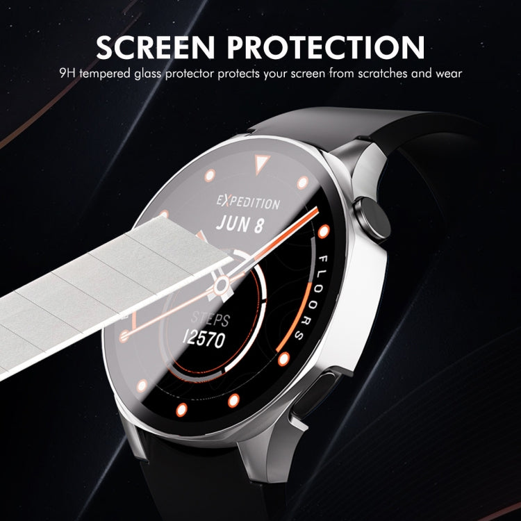 For Huawei Watch GT 5 46mm ENKAY Hat-Prince Tempered Glass Film Integrated PC Watch Case(Silver)