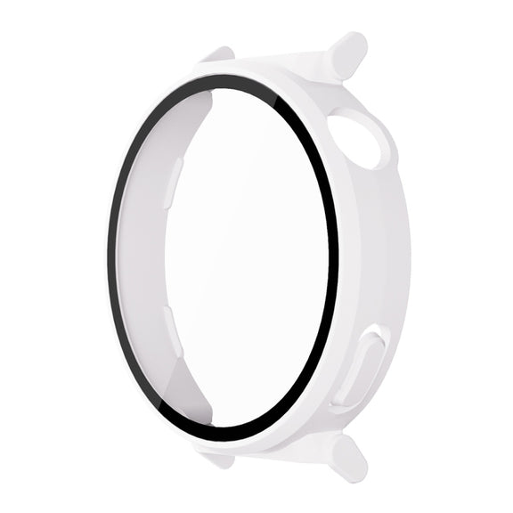 For Huawei Watch GT 5 Pro 42mm ENKAY Hat-Prince Tempered Glass Film Integrated PC Watch Case(White)