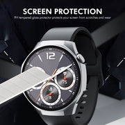 For Huawei Watch GT 5 Pro 42mm ENKAY Hat-Prince Tempered Glass Film Integrated PC Watch Case(Black)