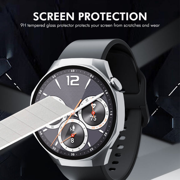 For Huawei Watch GT 5 Pro 42mm ENKAY Hat-Prince Tempered Glass Film Integrated PC Watch Case(Black)