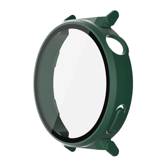 For Huawei Watch GT 5 Pro 42mm ENKAY Hat-Prince Tempered Glass Film Integrated PC Watch Case(Dark Green)