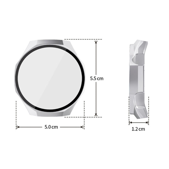 For Huawei Watch GT 5 Pro 46mm ENKAY Hat-Prince Tempered Glass Film Integrated PC Watch Case(Silver)