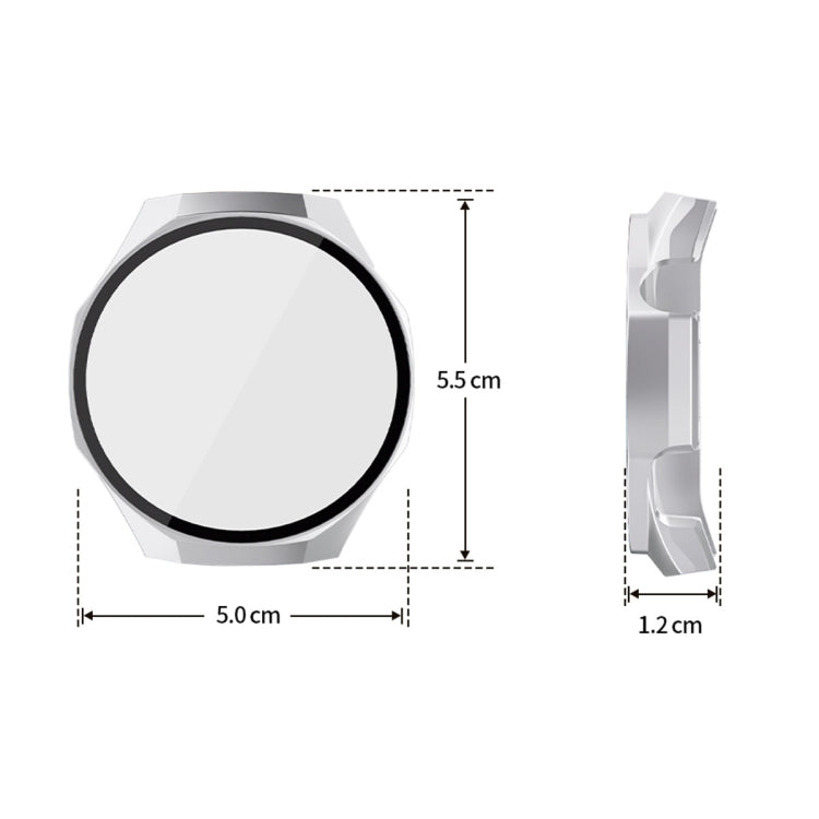 For Huawei Watch GT 5 Pro 46mm ENKAY Hat-Prince Tempered Glass Film Integrated PC Watch Case(Silver)