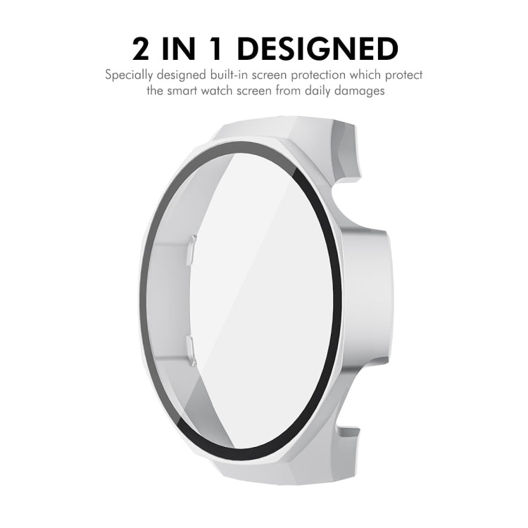 For Huawei Watch GT 5 Pro 46mm ENKAY Hat-Prince Tempered Glass Film Integrated PC Watch Case(Silver)