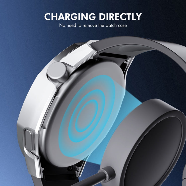 For Huawei Watch GT 5 Pro 46mm ENKAY Hat-Prince Tempered Glass Film Integrated PC Watch Case(Silver) - free shipping - PMc TechLife - Order now!