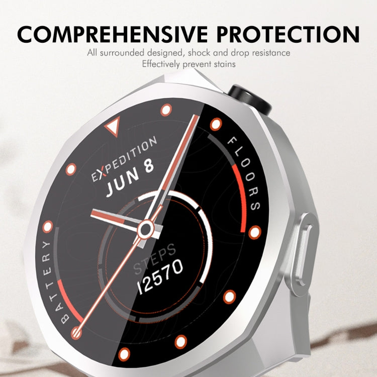 For Huawei Watch GT 5 Pro 42mm ENKAY Hat-Prince Electroplated Soft TPU Watch Case with Screen Film(Gun Color)