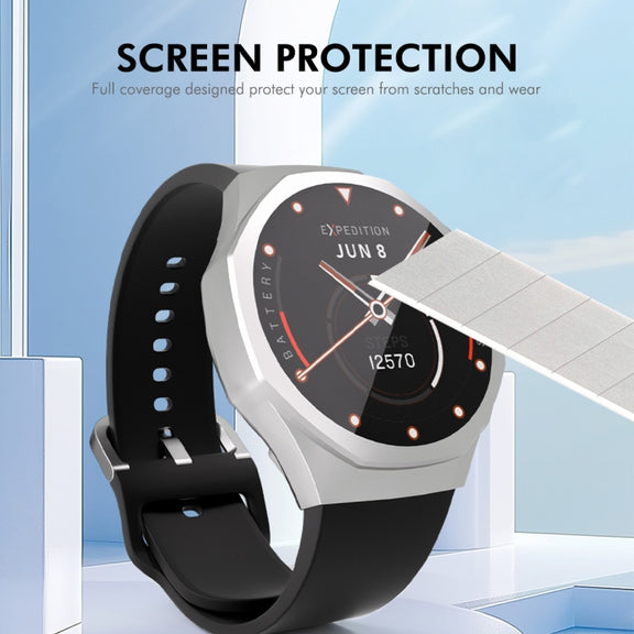 For Huawei Watch GT 5 Pro 42mm ENKAY Hat-Prince Electroplated Soft TPU Watch Case with Screen Film(Gun Color)