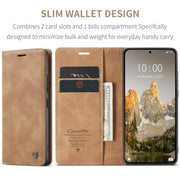 For Xiaomi 14T CaseMe 013 Multifunctional Horizontal Flip Leather Phone Case(Brown)