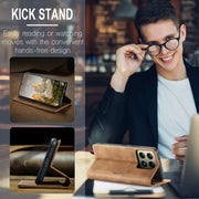 For Xiaomi 14T CaseMe 013 Multifunctional Horizontal Flip Leather Phone Case(Brown)