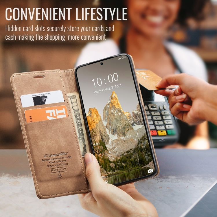 For Xiaomi 14T CaseMe 013 Multifunctional Horizontal Flip Leather Phone Case(Brown)