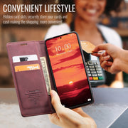 For Xiaomi 14T CaseMe 013 Multifunctional Horizontal Flip Leather Phone Case(Red)