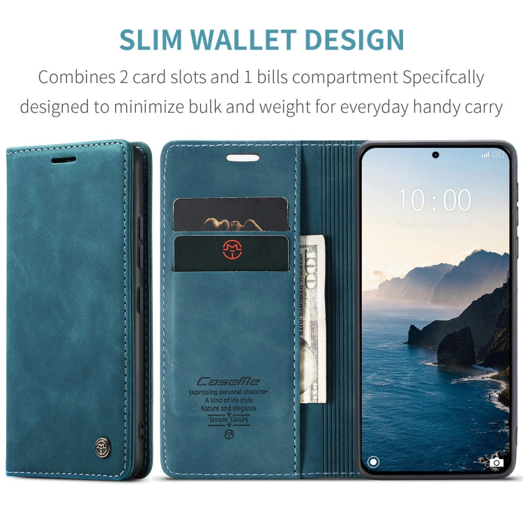 For Xiaomi 14T Pro CaseMe 013 Multifunctional Horizontal Flip Leather Phone Case(Blue) - free shipping - PMC Jewellery - Order now!