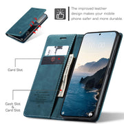 For Xiaomi 14T Pro CaseMe 013 Multifunctional Horizontal Flip Leather Phone Case(Blue)