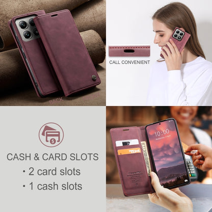 For Xiaomi 14T Pro CaseMe 013 Multifunctional Horizontal Flip Leather Phone Case(Red) - free shipping - PMC Jewellery - Order now!