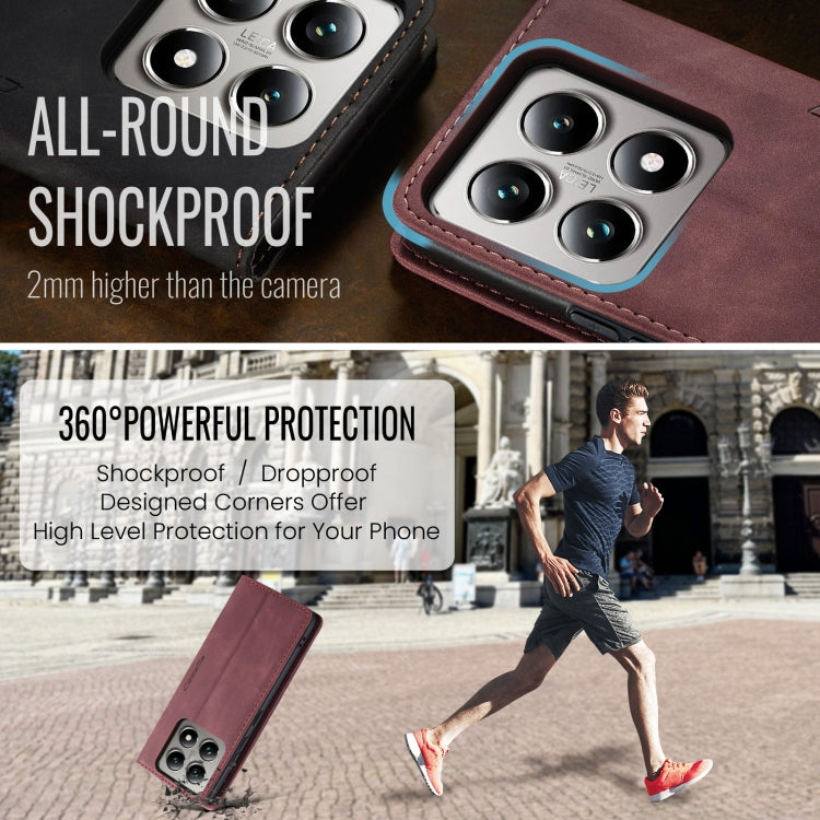 For Xiaomi 14T Pro CaseMe 013 Multifunctional Horizontal Flip Leather Phone Case(Red) - free shipping - PMC Jewellery - Order now!