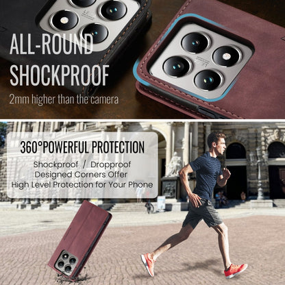 For Xiaomi 14T Pro CaseMe 013 Multifunctional Horizontal Flip Leather Phone Case(Red) - free shipping - PMC Jewellery - Order now!