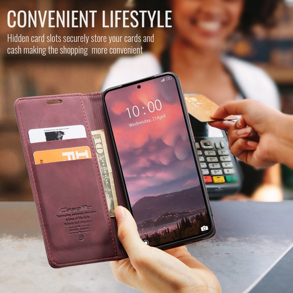 For Xiaomi 14T Pro CaseMe 013 Multifunctional Horizontal Flip Leather Phone Case(Red)