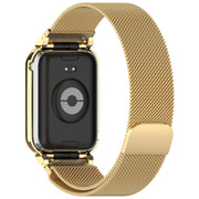 For Xiaomi Smart Band 9 Pro Metal Frame Integrated Milan Magnetic Stainless Steel Watch Band(Gold)