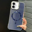 For iPhone 16 AG Carbon Fiber Frameless MagSafe Phone Case(Blue) - free shipping - PMc TechLife - Order now!