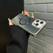 For iPhone 16 AG Carbon Fiber Frameless MagSafe Phone Case(Grey)