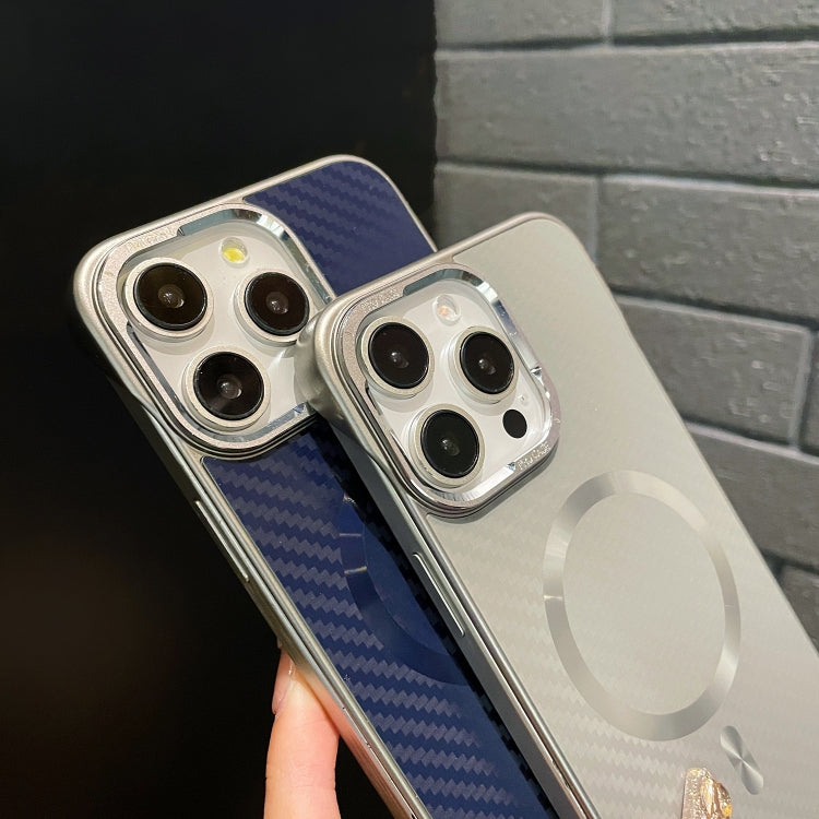 For iPhone 12 Pro Max AG Carbon Fiber Frameless MagSafe Phone Case(Gold) - iPhone 12 Pro Max Cases by PMc TechLife | Online Shopping South Africa | PMc TechLife | Buy Now Pay Later Mobicred