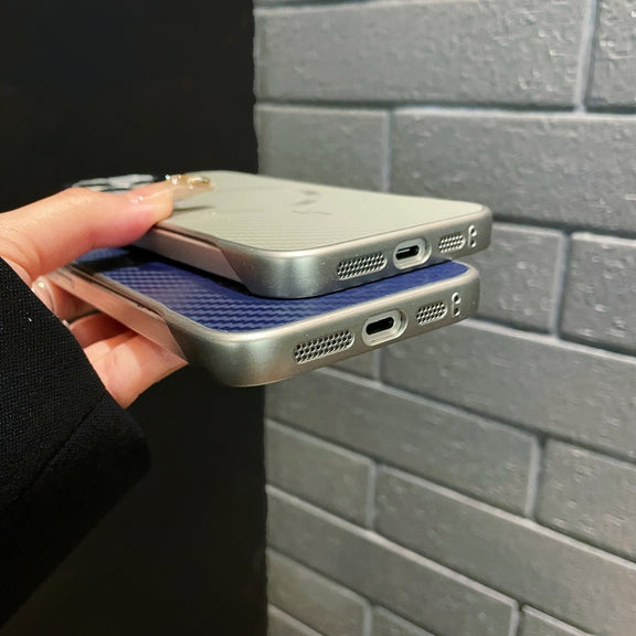 For iPhone 14 Pro AG Carbon Fiber Frameless MagSafe Phone Case(Gold)