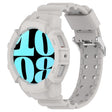 For Samsung Galaxy Watch 7 40mm Armor Silicone Watch Band with Watch Case Set(Light Gray) - Watch Bands by PMC Jewellery | Online Shopping South Africa | PMC Jewellery | Buy Now Pay Later Mobicred