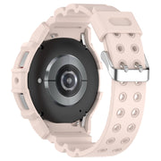 For Samsung Galaxy Watch 7 40mm Armor Silicone Watch Band with Watch Case Set(Pink)