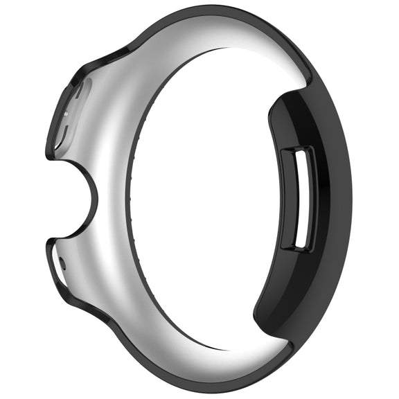 For Google Pixel Watch Diamond Electroplated PC Half Coverage Watch Protective Case(Black)