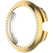 For Google Pixel Watch Diamond Electroplated PC Half Coverage Watch Protective Case(Gold)