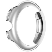 For Google Pixel Watch Diamond Electroplated PC Half Coverage Watch Protective Case(Silver)