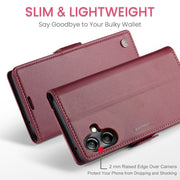For Samsung Galaxy A06 CaseMe 023 Butterfly Buckle Litchi Texture RFID Anti-theft Leather Phone Case(Red)