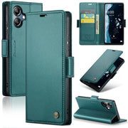 For Samsung Galaxy A06 CaseMe 023 Butterfly Buckle Litchi Texture RFID Anti-theft Leather Phone Case(Green)